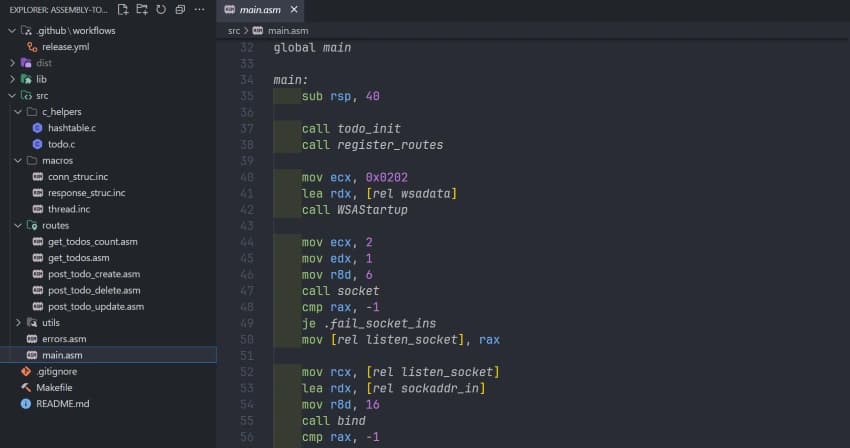Assembly TODO Backend