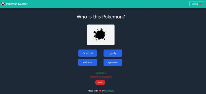 Pokemon Guess